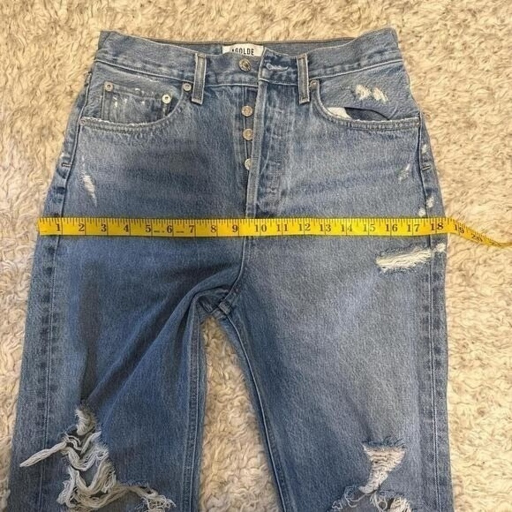 AGOLDE 90s Loose Straight Leg Jeans Fallout Wash Size 25 - Picture 7 of 8